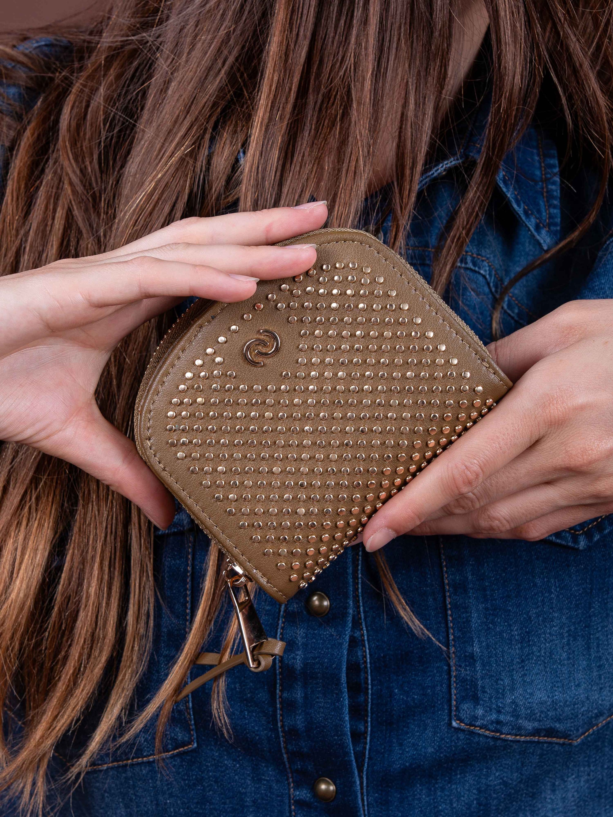 ROMEO Studded Purse in Havana