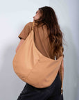 Large Half Moon Bag in Hazlenut