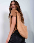Large Half Moon Bag in Hazlenut