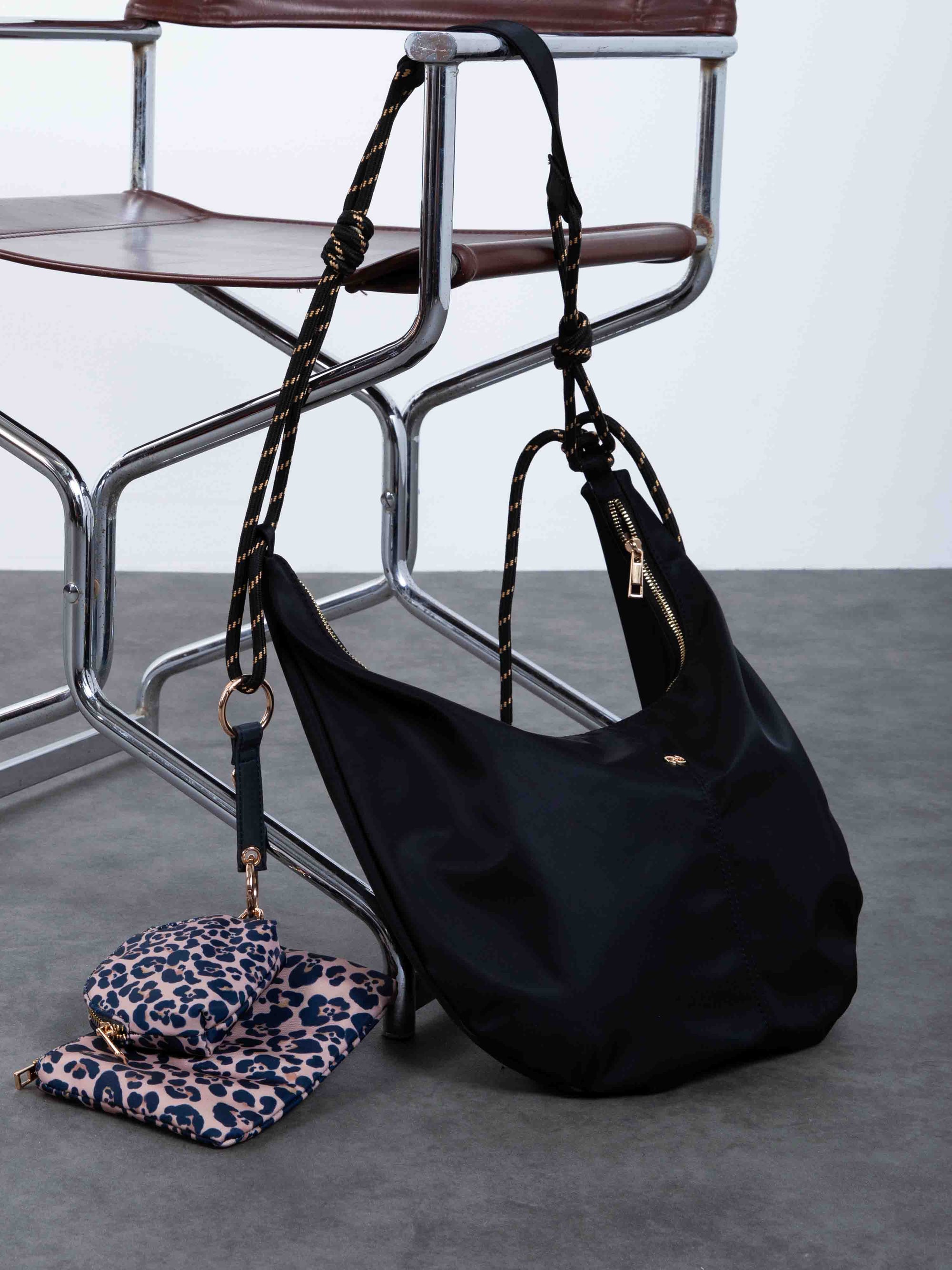 Large Half Moon Bag in Black