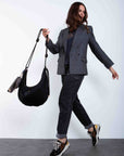 Large Half Moon Bag in Black