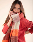 Checked Scarf in Bordeaux
