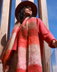 Checked Scarf in Bordeaux