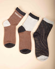 Pack of 3 Lurex Socks in Terracotta