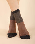 Pack of 3 Lurex Socks in Black