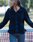 Fleece Jacket in Charcoal Grey Size T0