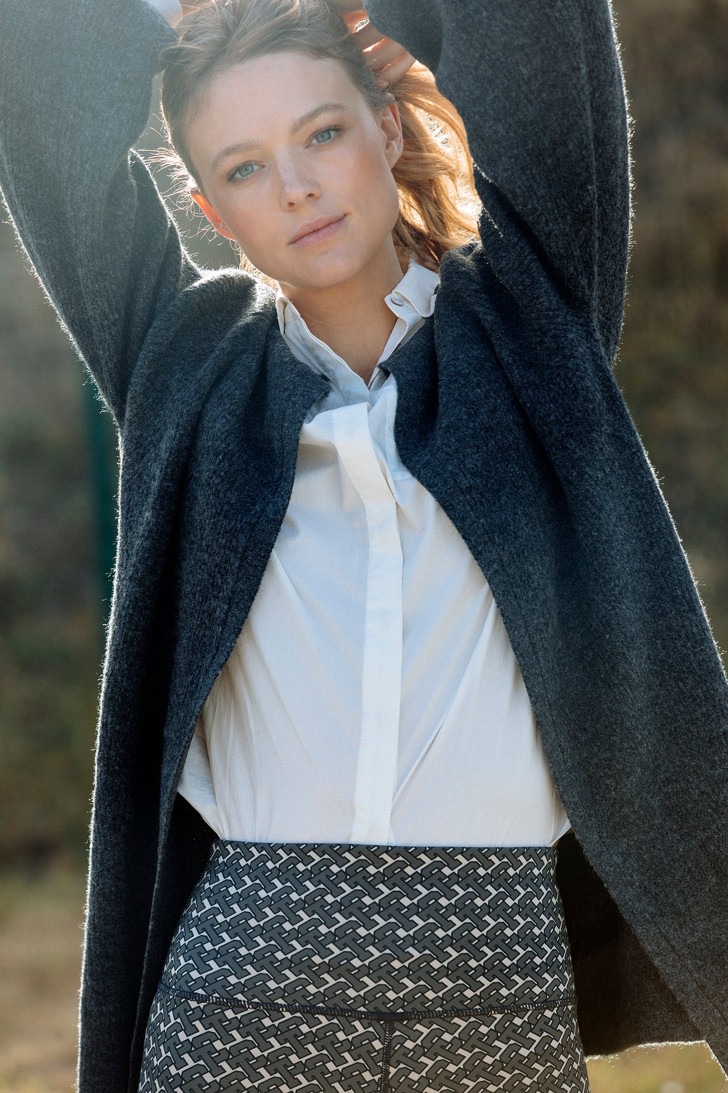 Long Cardigan in Anthracite Grey