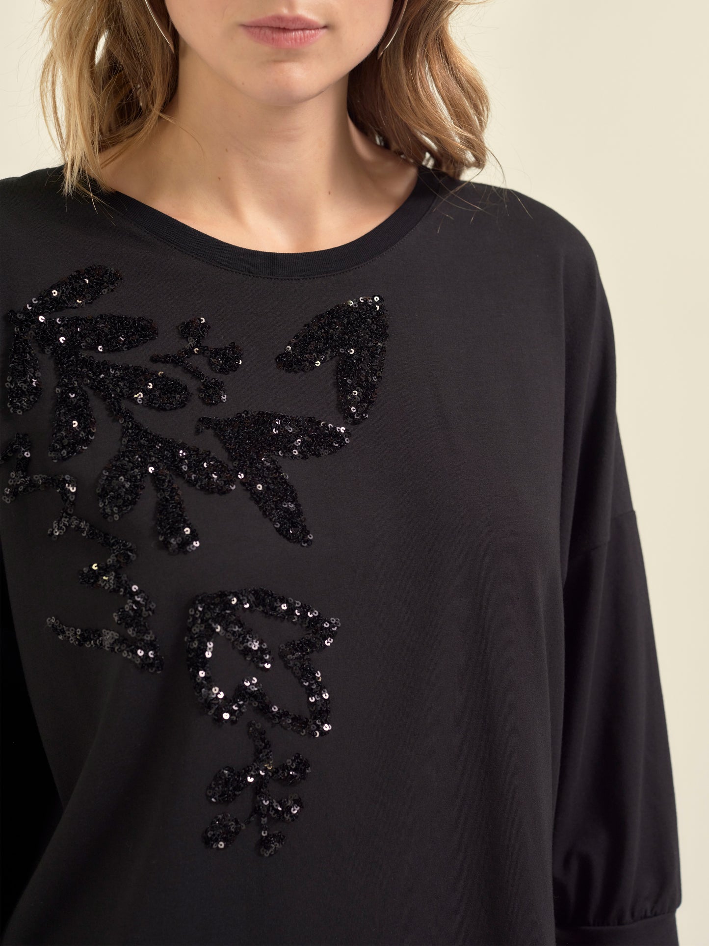 Black Sequin Jumper