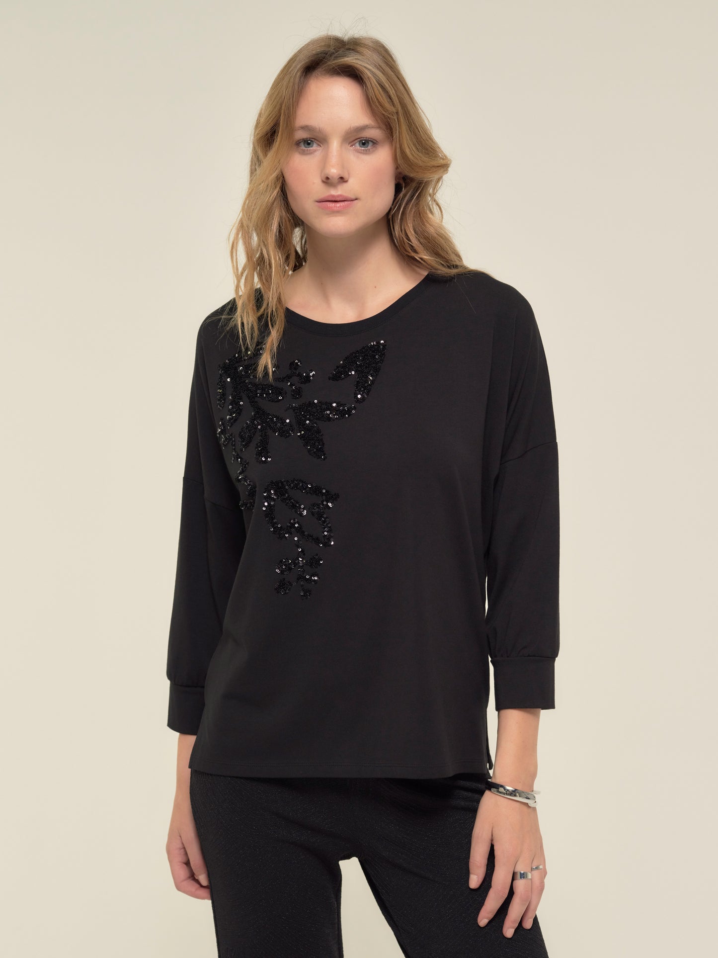 Black Sequin Jumper