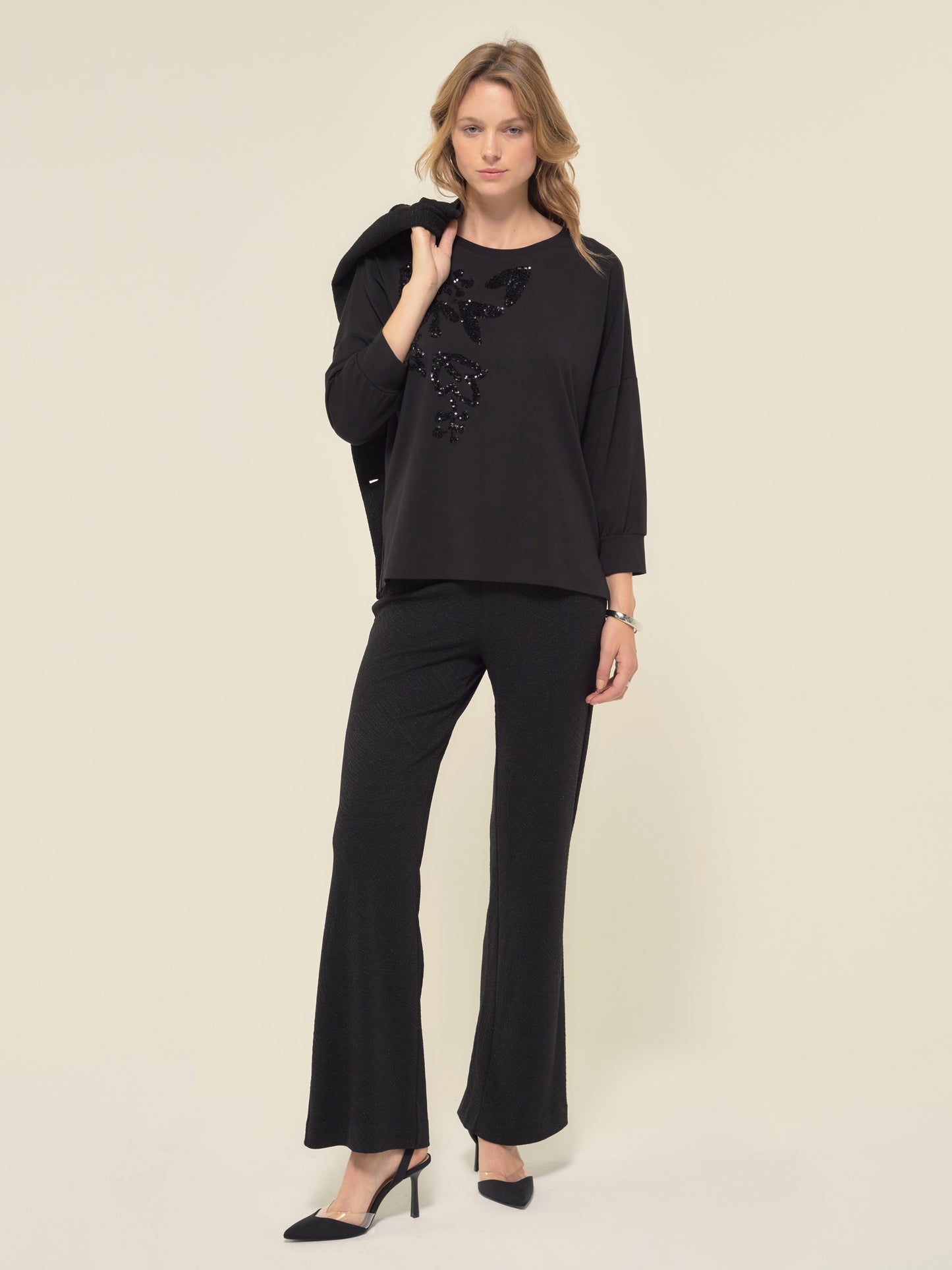 Black Sequin Jumper
