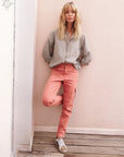 Cargo Trousers in Pink Peach Size 12
