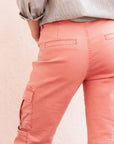 Cargo Trousers in Pink Peach Size 12
