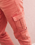 Cargo Trousers in Pink Peach Size 12