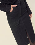 Denim Skirt in Black Size 8, 10, 16