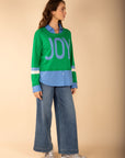 2-in-1 Shirt Jumper in Green