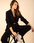 Belted Blazer in Black