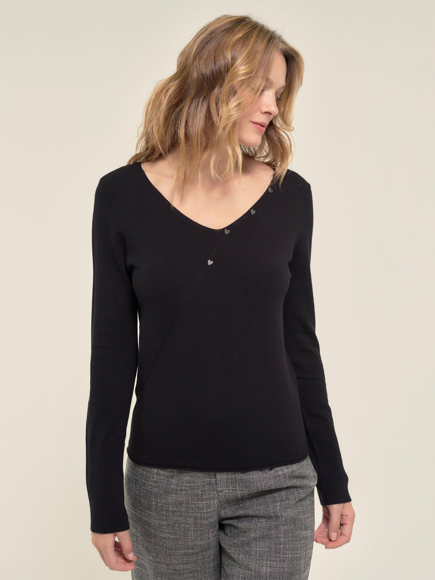 Heart Jumper in Black