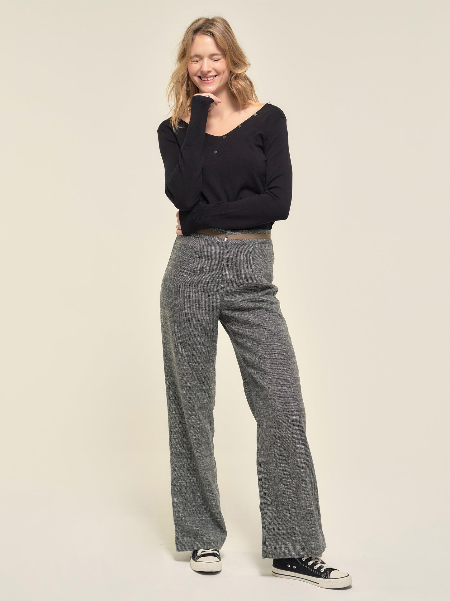 Heart Jumper in Black