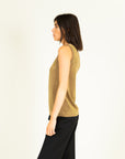Lurex Mila Sleeveless Top in Bronze