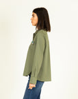 Pocket Shirt with Removeable Brooch in Khaki Size 14