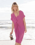 Drape Dress in Fuschia Size T3