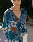 Floral ruffled shirt Size 22