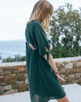Macrame dress in Thyme Green Size T0