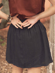 Loose Short Skirt in Charcoal