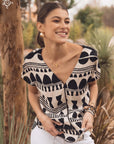 Ethnic Print Blouse Size 24