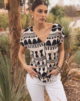Ethnic Print Blouse Size 24