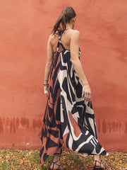 Long Scarf Dress in Terracotta