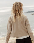 Linen Jacket in Sand colour Size 16
