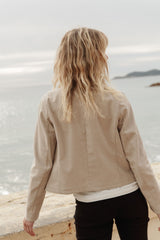 Linen Jacket in Sand colour