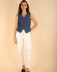 Sleeveless Denim Vest