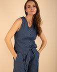 Sleeveless Denim Vest