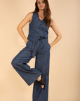 Wide-leg Jeans in Medium Denim Size 10, 18