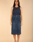 Midi Denim Skirt Size 10, 12, 14