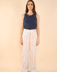 Straight Leg Striped Trousers