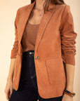 Velvet Look Blazer in Rosewood