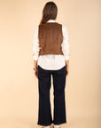 Embroidered Suede Waistcoat