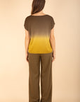 Gradient Colour Jumper in Khaki