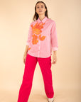 Plain Straight Trousers in Fuschia
