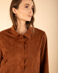 Suede Jacket in Conker