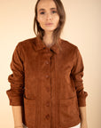 Suede Jacket in Conker