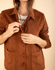 Suede Jacket in Conker