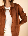 Suede Jacket in Conker