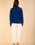 Polo Collar Jumper in Cobalt