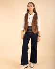Embroidered Suede Waistcoat