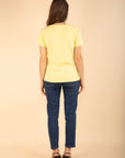 Shiny Printed T-Shirt in Lemon
