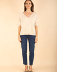 COMING BACK IN APRIL - MESSAGE US TO RESERVE ONE Lace Detailed Jumper in Sand